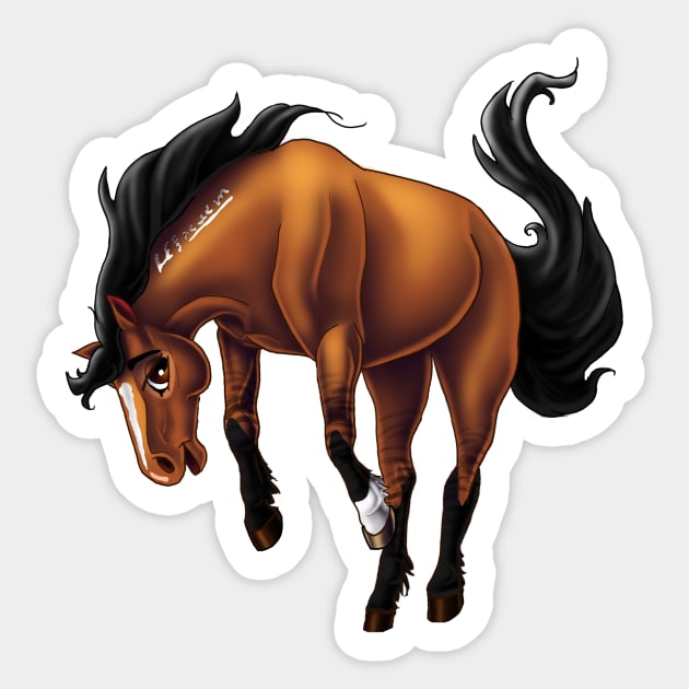 Bureau of Land Management Mustang Sticker by Unicornarama